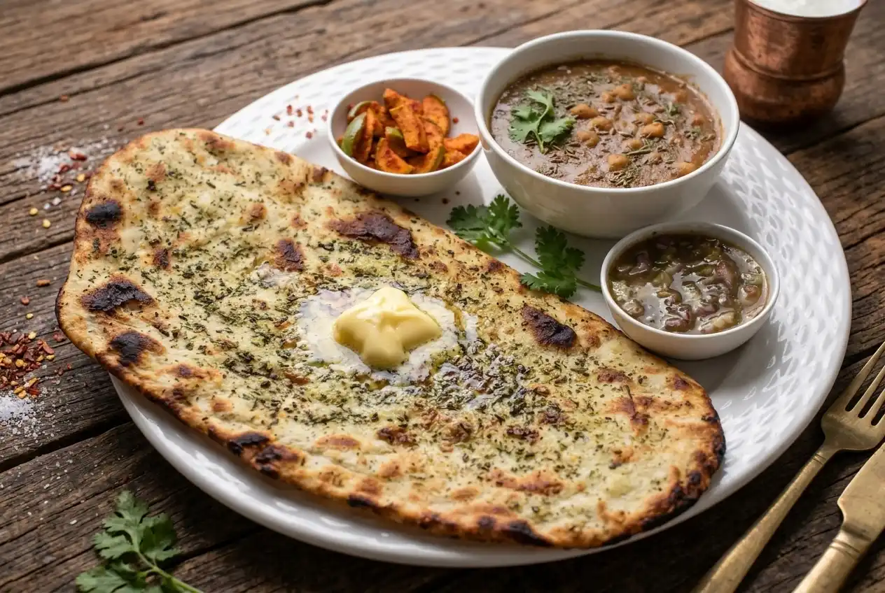Authentic Amritsari Kulcha with chole