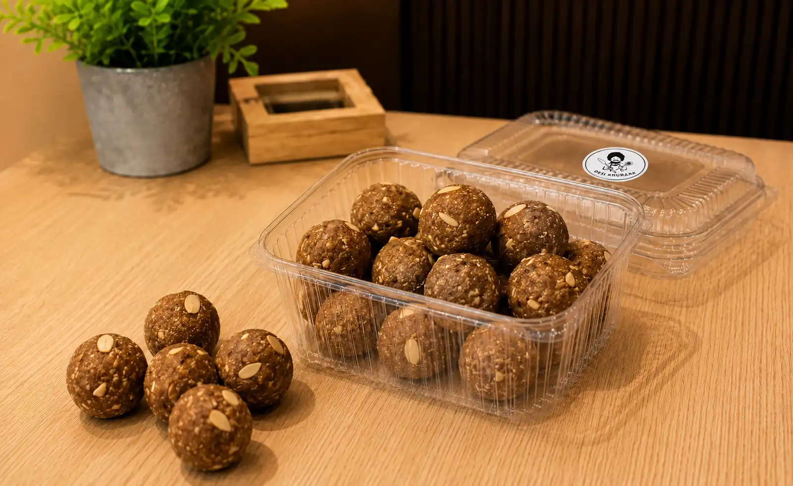 Traditional atta pinni made with wheat flour and ghee