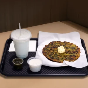 Makki Methi Parantha with dahi