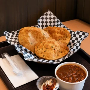 Crispy chole poori