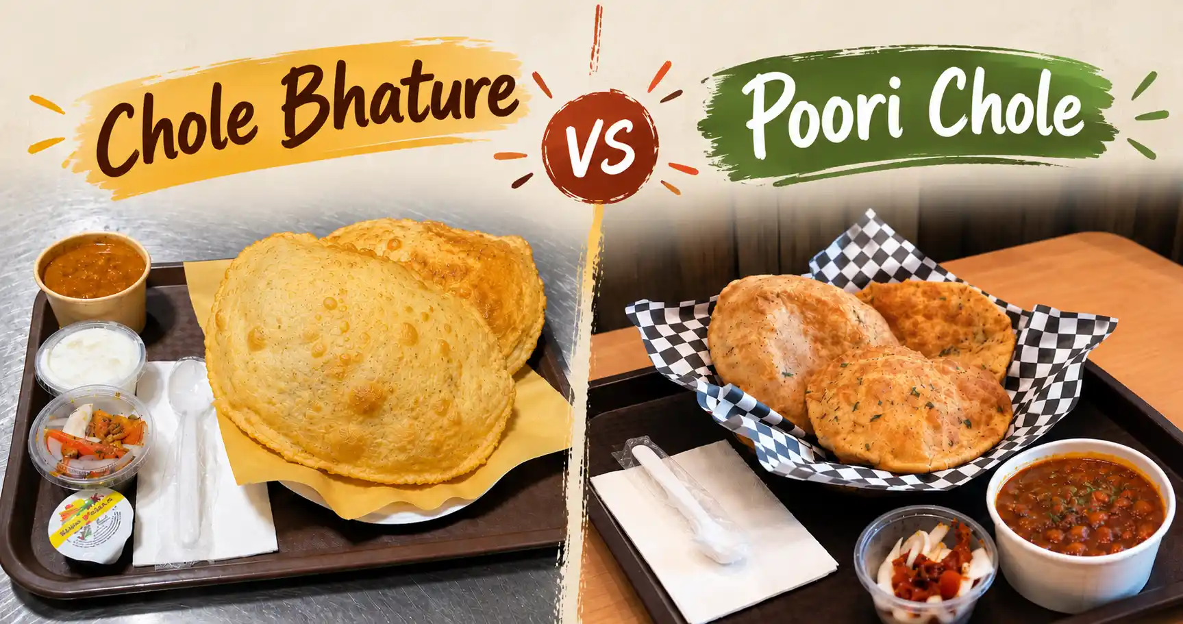 Poori Chole vs Chole Bhature