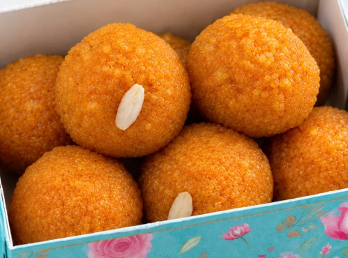 Moti Choor Laddu at Desi Khuraak in Brampton